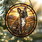 Custom French Bulldog Stained Glass Suncatcher,  Pet Lover Gift, Housewarming Gift, Window Hangings - image 2