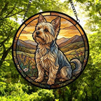 Custom Yorkshire Terrier dog Stained Glass Suncatcher,  Pet Lover Gift, Housewarming Gift, Window Hangings - image 4