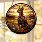 Custom Doberman Pinscher dog Stained Glass Suncatcher,  Pet Lover Gift, Housewarming Gift, Window Hangings - image 5