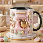 Custom Name Baker’s Dream 3D Effect Mug, Baking Lover Mug, Baking Tools Design, Kitchen Baking Gift For Her - image 3
