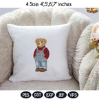 American Bear Embroidery Design, Teddy Bear Couple Machine Embroidery Pattern, Fashion Bear Machine File, Holiday Bear, Instant Download - image 5