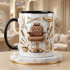 Custom Name Hairstylist Mug, 3D Effect Beauty Salon Owner Coffee Mug, Gift for Hairdresser, Hair Dresser Gift - image 2