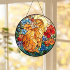 Custom Scottish Fold  Cat Suncatcher, Floral Grey Cat Window Hanging,  Cat Mom Gift, Unique Gift, Cat Lovers, Animal Decor - image 5