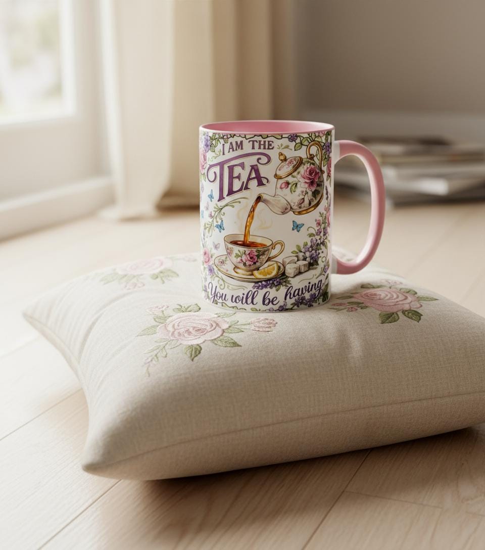 I Am The Tea You Are Having Mug, Movie Drama Funny Meme Coffee Mug, Sarcastic British Humor Cup - image 2