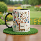 Personalized Drawing Mug, Custom Name Artist Painter Coffee Cup, Gift for Men Women - image 3