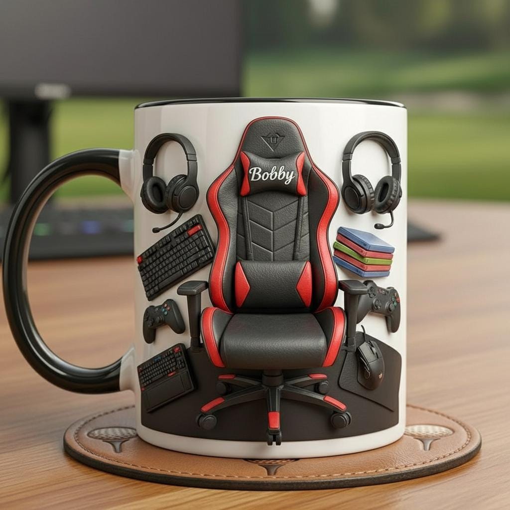 Personalized Video Gamer Mug, Custom Name Gaming Lover Coffee Cup, Gift for Gamer Streamer Mugs - image 3