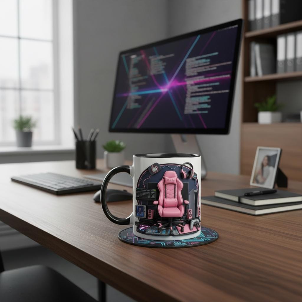 Personalized Video Gamer Mug, Custom Name Gaming Lover Coffee Cup, Gift for Gamer Streamer Mugs - image 2