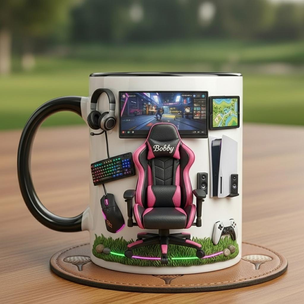 Personalized Gaming Lover Mug, Custom Name Video Gamer Coffee Cup, Gift for Gamer Streamer Mugs - image 2