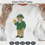 Holiday Teddy Bear Embroidery Design Bundle, Valentine Mardi Gras St Patricks Day Bear,Patriotic USA Hiking Golf Teddy Bear,Instant Download - image 8