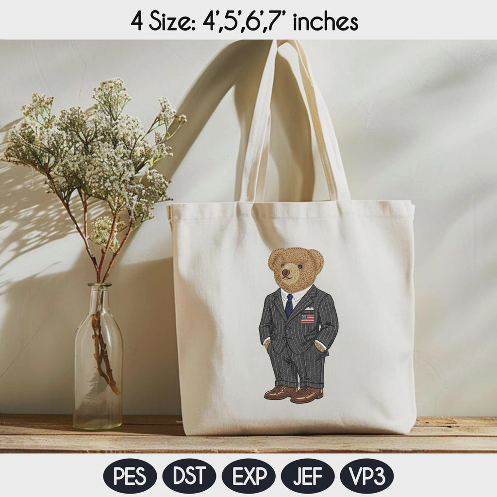 Holiday Teddy Bear Embroidery Design Bundle, Valentine Mardi Gras St Patricks Day Bear,Patriotic USA Hiking Golf Teddy Bear,Instant Download - image 9