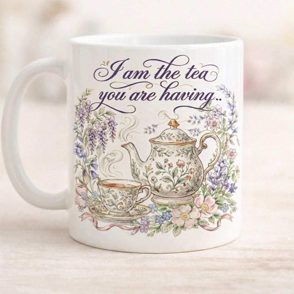 I Am The Tea You Will Be Having Mug, Bookish Tea Lover Gift, Romance Reader Accent Mug, BookTok Cup, Gift For Book Lover - image 2