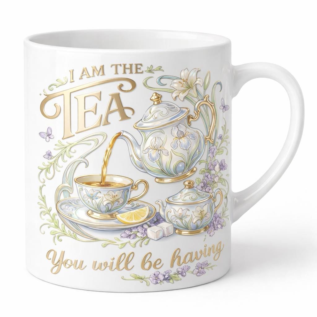 I Am The Tea You Will Be Having Faux 3D Mug, Bookish Tea Lover Gift, Romance Reader Accent Mug, BookTok Cup, Gift For Book Lover - image 4