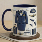 Personalized Flight Attendant Faux 3D Effect Mug