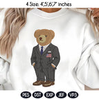USA Flag Teddy Bear Embroidery Design Bundle, Patriotic Teddy Bear, 4th of July Bear Embroidery Files, PES DST, 4 sizes, Instant Download - image 5