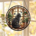 Custom British Shorthair Cat And Book Glass Suncatcher , Book Window Decor, Cat Lover Gift, Book Lover Gift - image 5