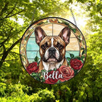 Custom French Bulldog Stained Glass Window Hanging, Dog Glass Suncatcher Decor, Stained Glass Window Hanging Decor, Gift For Dog Lover - image 4
