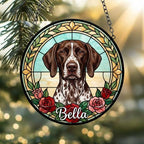 Custom GSP dog  Stained Glass Window Hanging, Dog Glass Suncatcher Decor, Stained Glass Window Hanging Decor, Gift For Dog Lover - image 2