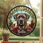Custom Cane Corso Stained Glass Window Hanging, Dog Glass Suncatcher Decor, Stained Glass Window Hanging Decor, Gift For Dog Lover - image 3