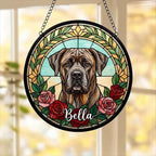 Custom Cane Corso Stained Glass Window Hanging, Dog Glass Suncatcher Decor, Stained Glass Window Hanging Decor, Gift For Dog Lover