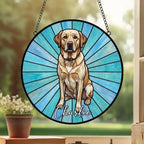 Custom Labrador Retriever Window Hanging Suncatcher, Dog Name Suncatcher Decor, Stained Glass Window Hanging Decoration, Gift For Dog Lover - image 3