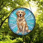 Custom Golden Retriever Window Hanging Suncatcher, Dog Name Suncatcher Decor, Stained Glass Window Hanging Decoration, Gift For Dog Lover - image 5