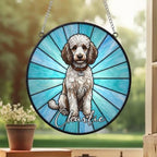 Custom Poodle Window Hanging Suncatcher, Dog Name Suncatcher Decor, Stained Glass Window Hanging Decoration, Gift For Dog Lover - image 3