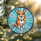 Custom Corgi  Window Hanging Suncatcher, Dog Name Suncatcher Decor, Stained Glass Window Hanging Decoration, Gift For Dog Lover - image 2