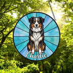 Custom Australian Shepherd Window Hanging Suncatcher, Dog Name Suncatcher Decor, Stained Glass Window Hanging Decoration, Gift For Dog Lover - image 5