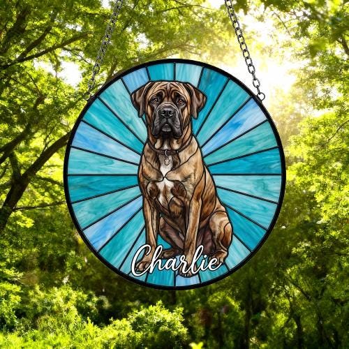 Custom Cane Corso Window Hanging Suncatcher, Dog Name Suncatcher Decor, Stained Glass Window Hanging Decoration, Gift For Dog Lover - image 5