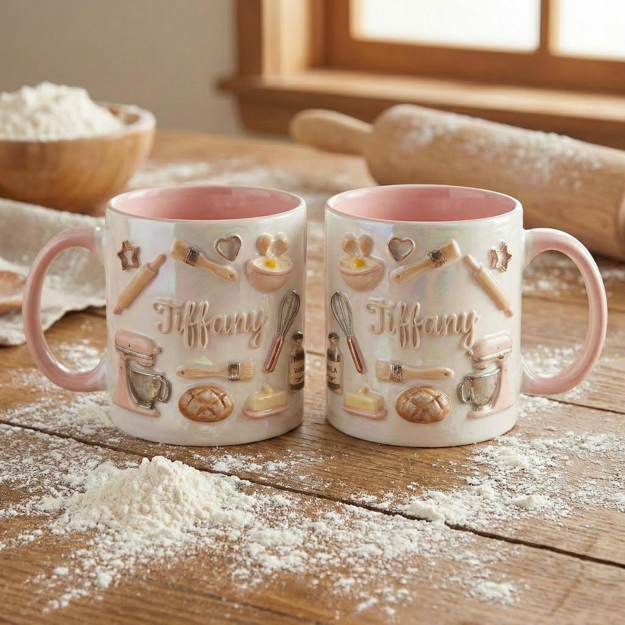 Personalized Baker’s Dream 3D Effect Mug, Custom Baking Lover Mug, Baking Tools Design, Kitchen Baking Gift For Her - image 3