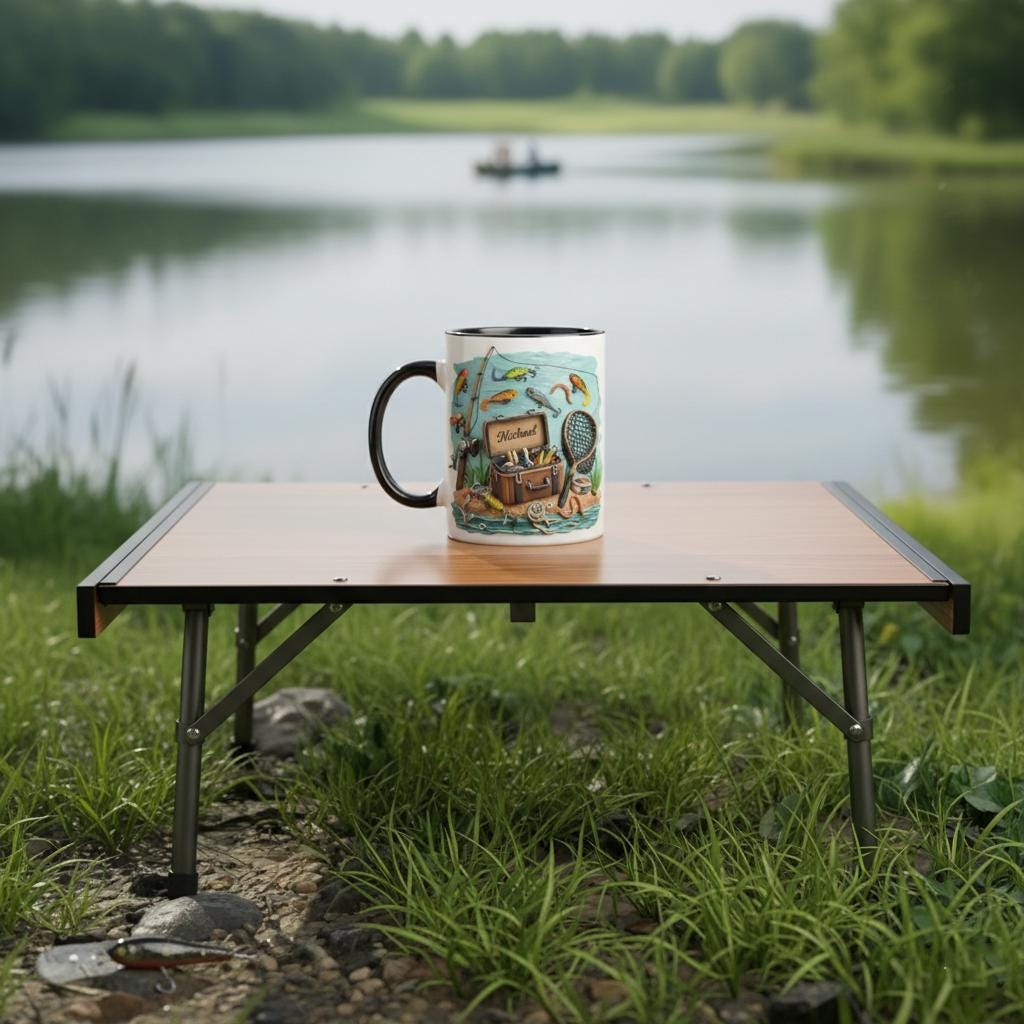 Personalized Fishing Mug, Custom Name Fishing Coffee Cup, Gift for Husband, Boyfriend, Outdoor Hobby Mugs - image 3