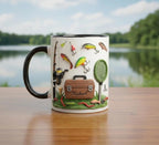 Personalized Fishing Mug, Custom Name Fishing Coffee Cup, Gift for Husband Boyfriend, Outdoor Hobby Cups