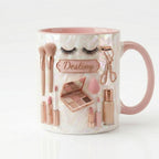 Personalized Makeup Mug, Faux 3D Effect, Beauty Lover Gift - image 3