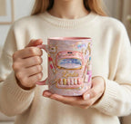 Custom Name Nail Tech Coffee Mug, Faux 3D Effect Ceramic