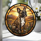 Custom French Bulldog Stained Glass Suncatcher,  Pet Lover Gift, Housewarming Gift, Window Hangings - image 3