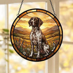 Custom German Shorthaired Pointer dog Stained Glass Suncatcher,  Pet Lover Gift, Housewarming Gift, Window Hangings - image 5