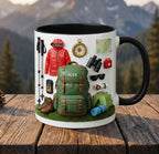 Custom Name Hiking Mug, Personalized Hiking Trekking Lover Cup, Camping Gift, Outdoor Hobby Cups