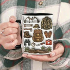 Personalized Hunting Mug, Custom Name Hunting Lover Coffee Cup, Hunter Gift, Outdoor Hobby Mugs