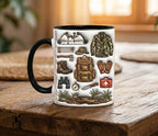 Personalized Hunting Mug, Custom Name Bow Hunting Lover Coffee Cup, Hunter Gift, Outdoor Hobby Mugs