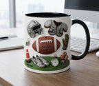 Personalized Football Mug, Custom Name Football Gameday Coffee Cup, Gift for Men Women, Sport Hobby Cups