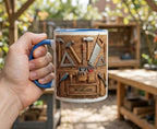 Personalized Carpentry Mug, Custom Name Woodworking Lover Coffee Cup, Gift for Dad Grandpa, Carpenter Mugs - image 2