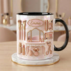 Custom Name Makeup Artist 3D Effect Mug, Makeup Accent Coffee Mug, Beauty Lover Gift Mug, Cosmetic Artist Ceramic Mug, Makeup Themed Gift - image 2
