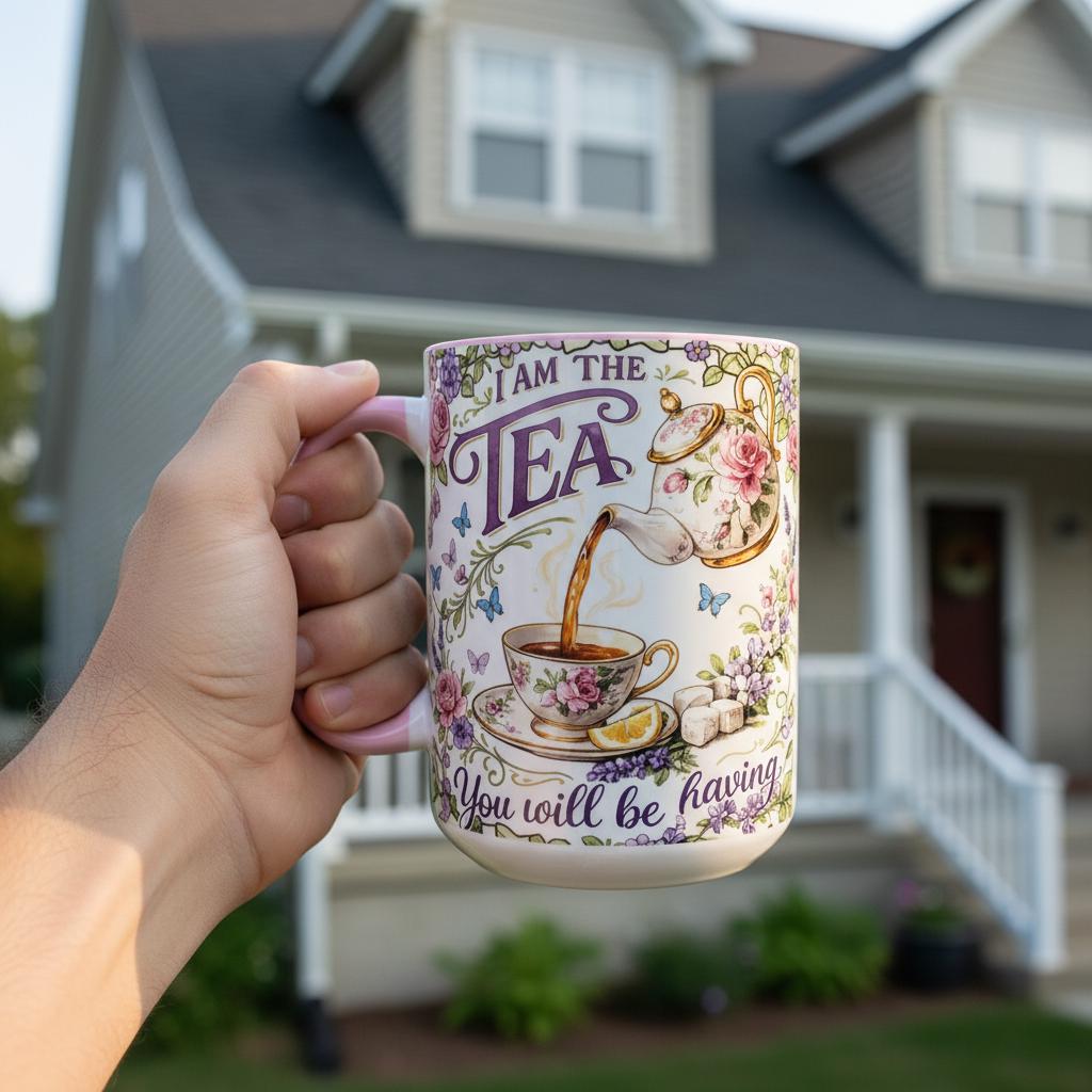 I Am The Tea You Are Having Mug, Movie Drama Funny Meme Coffee Mug, Sarcastic British Humor Cup - image 4