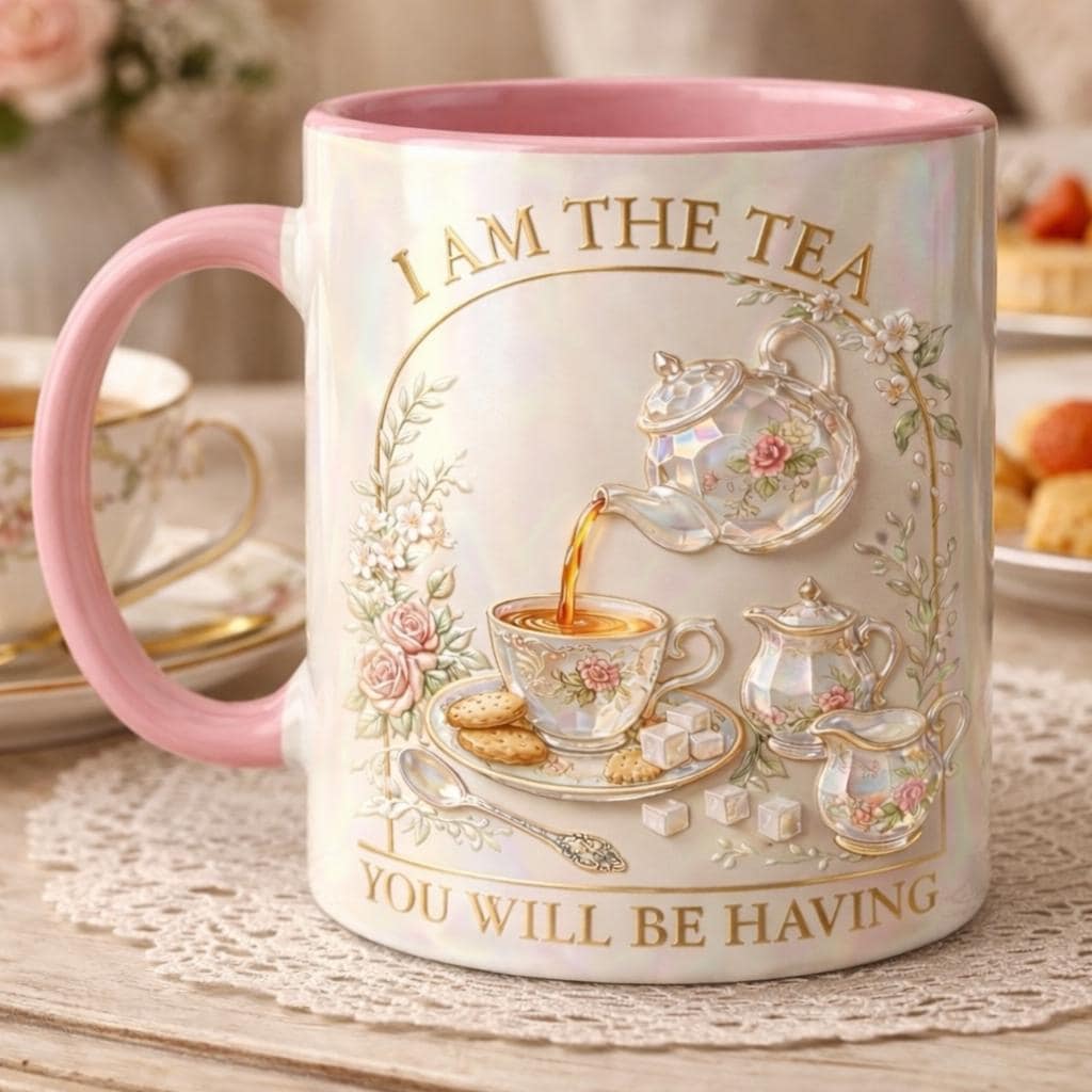I Am The Tea That You Are Having Faux 3D Effect Mug, Bookish Tea Lover Mug, Romance Reader Gift