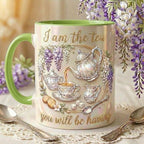 I am the tea you will be having Bookish Tea Lover Mug, Faux 3D Effect, Romance Reader Gift - image 5