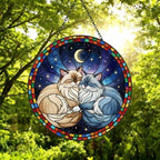 Custom Cat Stained Glass Suncatcher, Ragdoll  Cat Couples Window Hanging Glass Ornament,  Gift for Couple, Wife, Husband - image 5