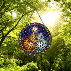 Custom Cat Stained Glass Suncatcher, Bengal Cat Couples Window Hanging Glass Ornament,  Gift for Couple, Wife, Husband - image 5