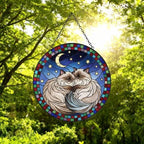 Custom Cat Stained Glass Suncatcher, Himalayan cats Couples Window Hanging Glass Ornament,  Gift for Couple, Wife, Husband - image 5