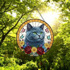 Custom British Shorthair Cat Portrait Stained Glass Suncatcher, Pet Memorial Stained Glass Suncatcher, Cat Memorial Gift, Cat Loss - image 5