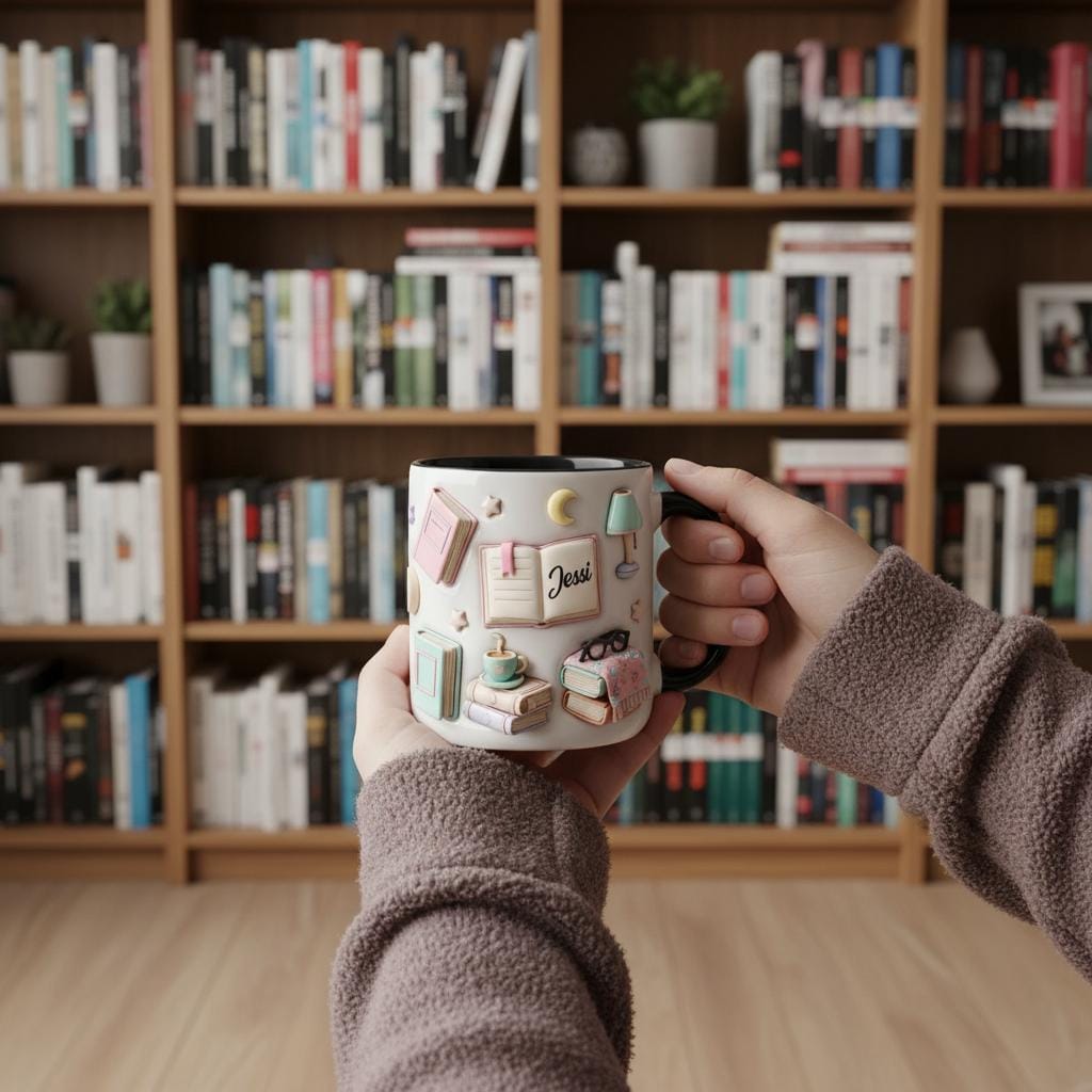 Personalized Book Lover Mug, Custom Name Bookish Coffee Cup, Gift for Reading Lover Cups - image 3